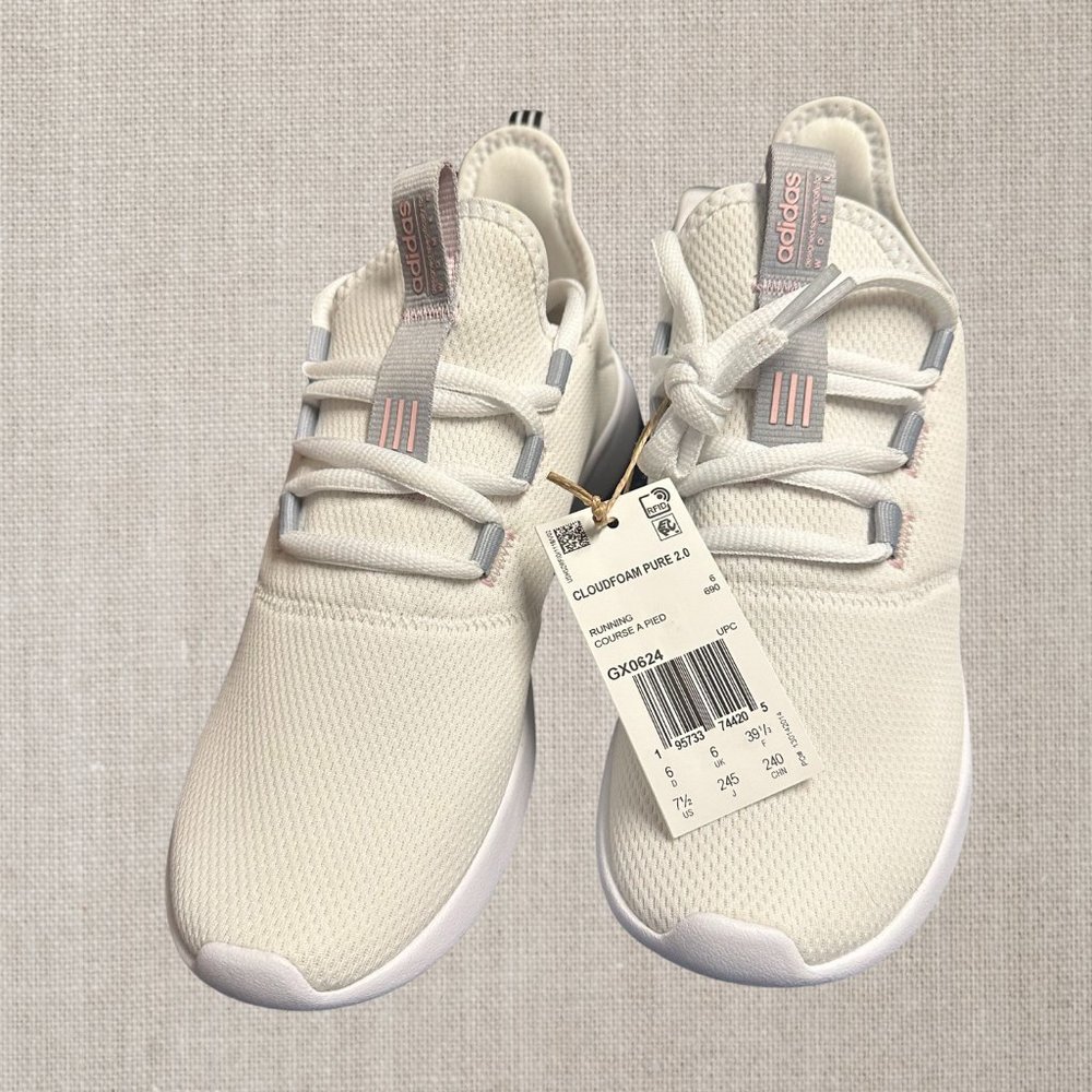 NWT Adidas Cloudfoam Pure 2.0 Running Shoes - Size 7 1/2 US